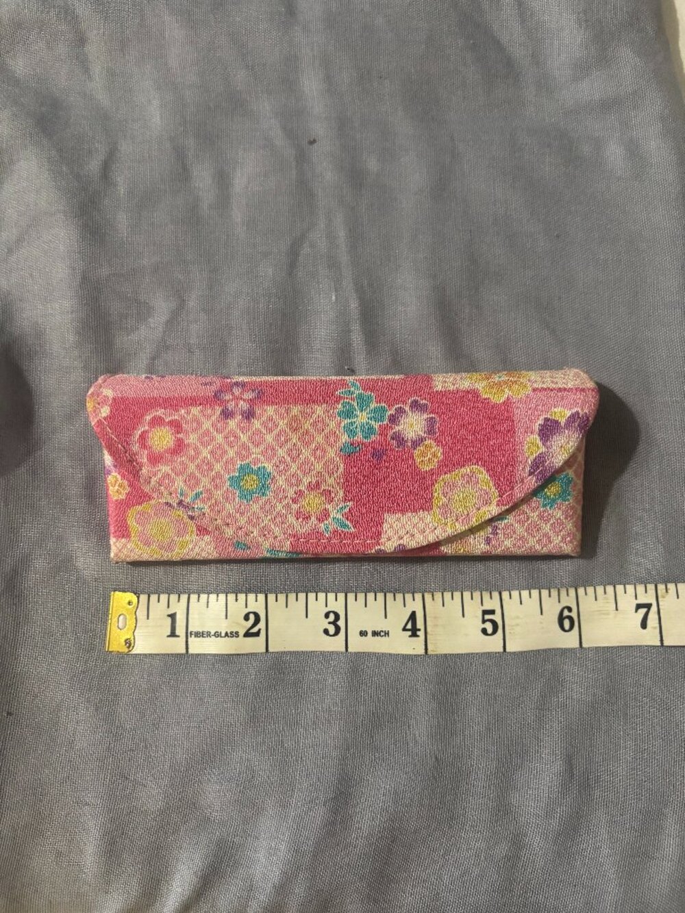 Japanese Handmade Eyeglass Case | Traditional Kimono Fabric | Floral Glasses Sle